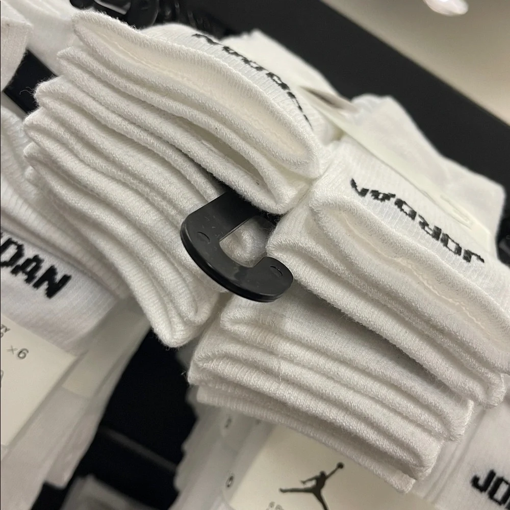 Jordan White Crew Socks 6-Pack JORDAN JUMPMAN CREW Socks  6PK